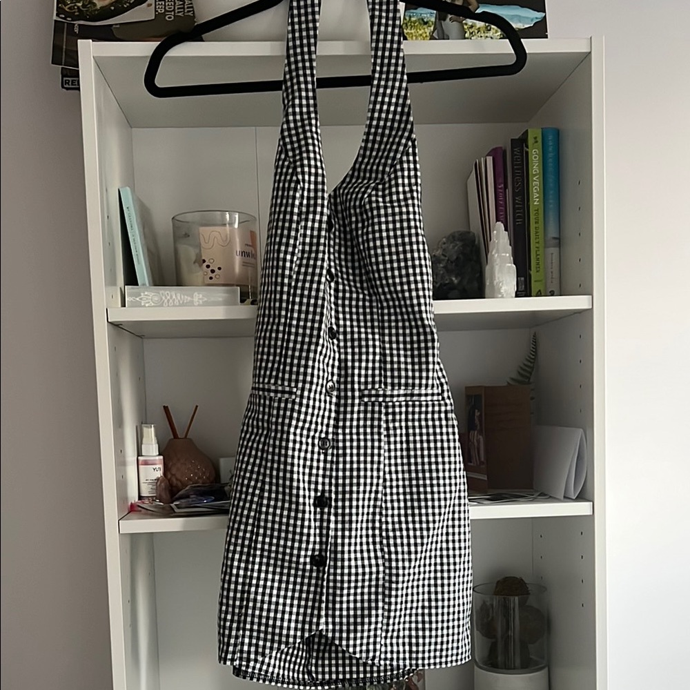 As seen on Alix Earle: Black and White Gingham Dress